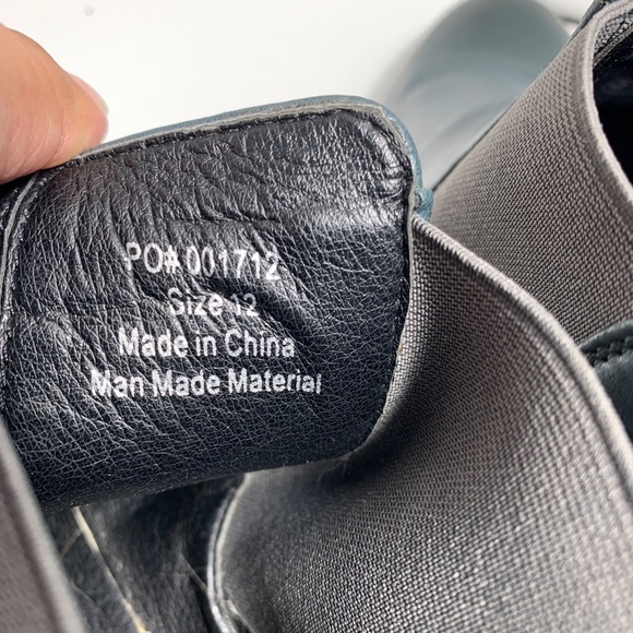 Men’s Chelsea Boots Size 12 Black Synthetic Leather Ankle Dress Shoes - Picture 5 of 5